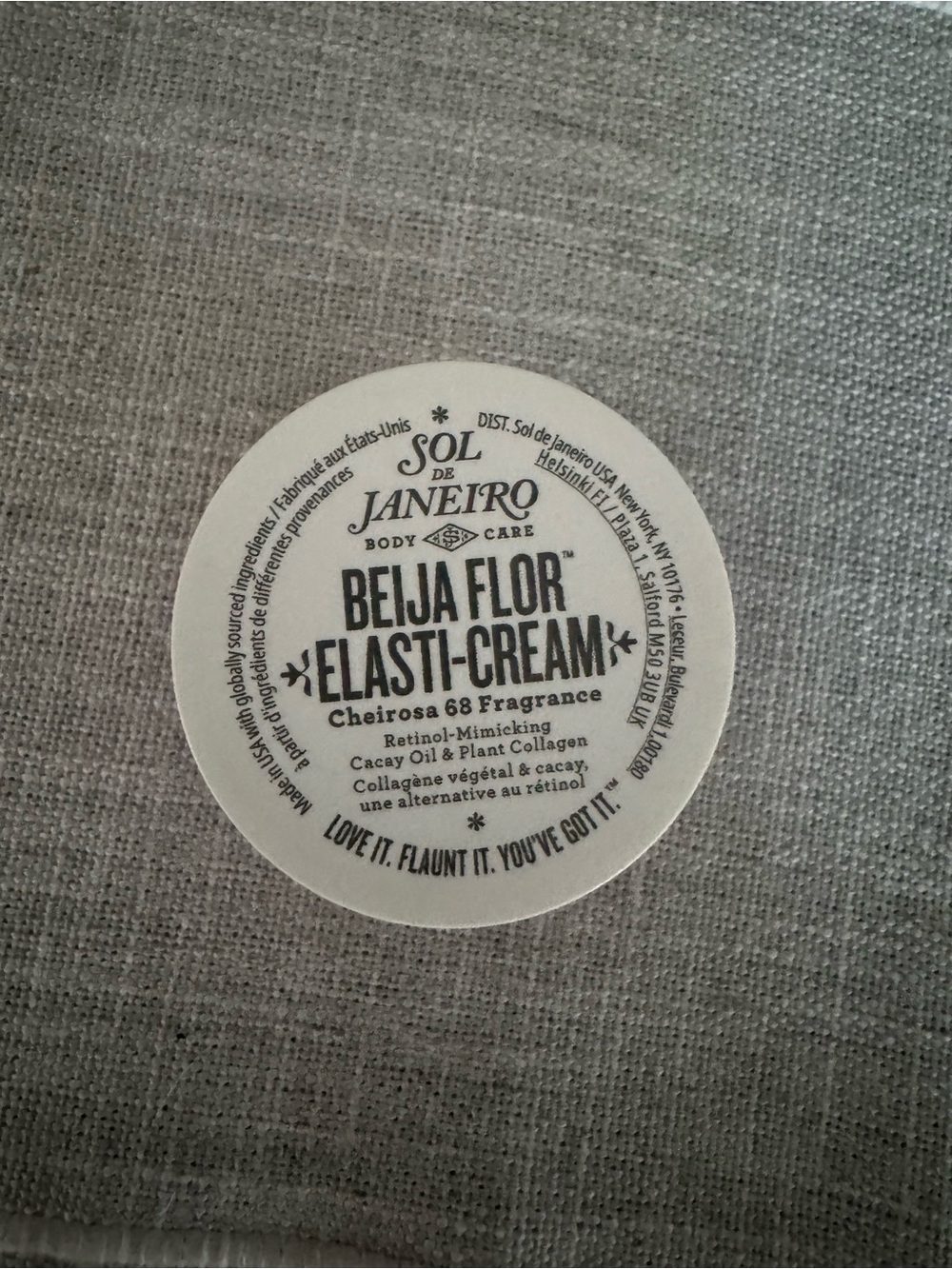 Sol de Janeiro Beija Flor Elasti-Cream Jar - White and Black Label